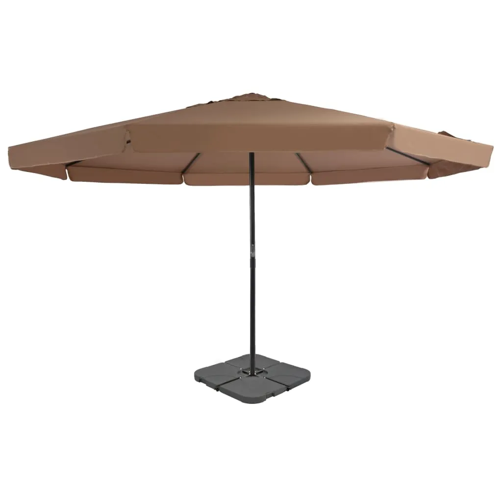 Sonnenschirm mit Schirmständer Taupe Aus UV-beständigem Möbel Sommer 27995905